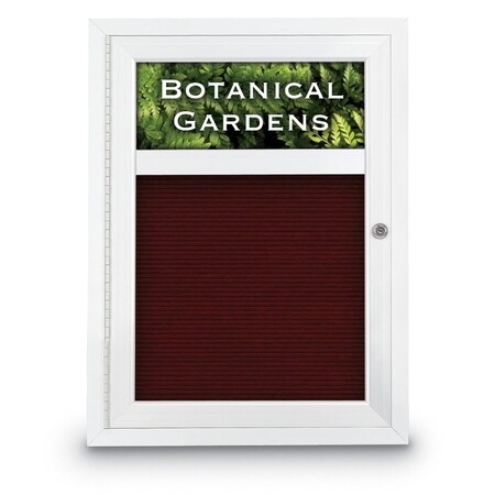 United Visual Products Indoor Enclosed Combo Board, 42"x32", Bronze Frame/Grey & Dark Spruce UVCB4232BZ-GREY-DRKSPR